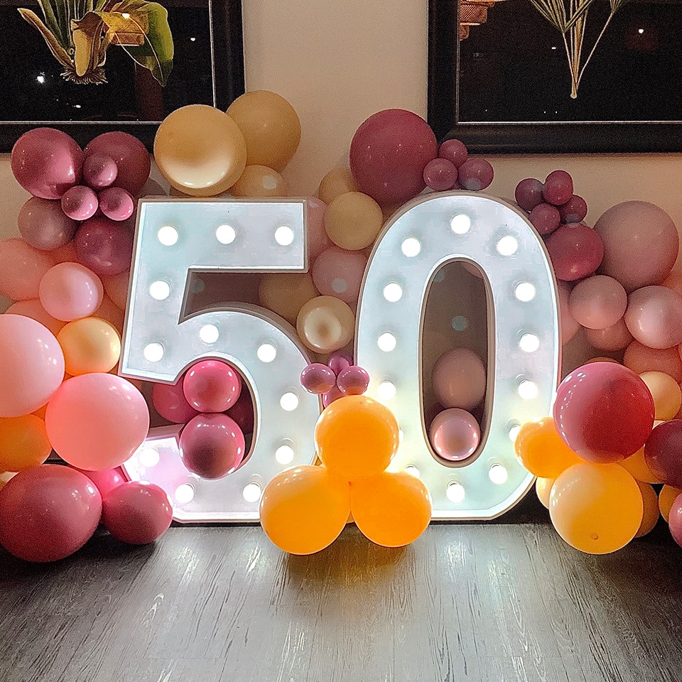 50 light up numbers